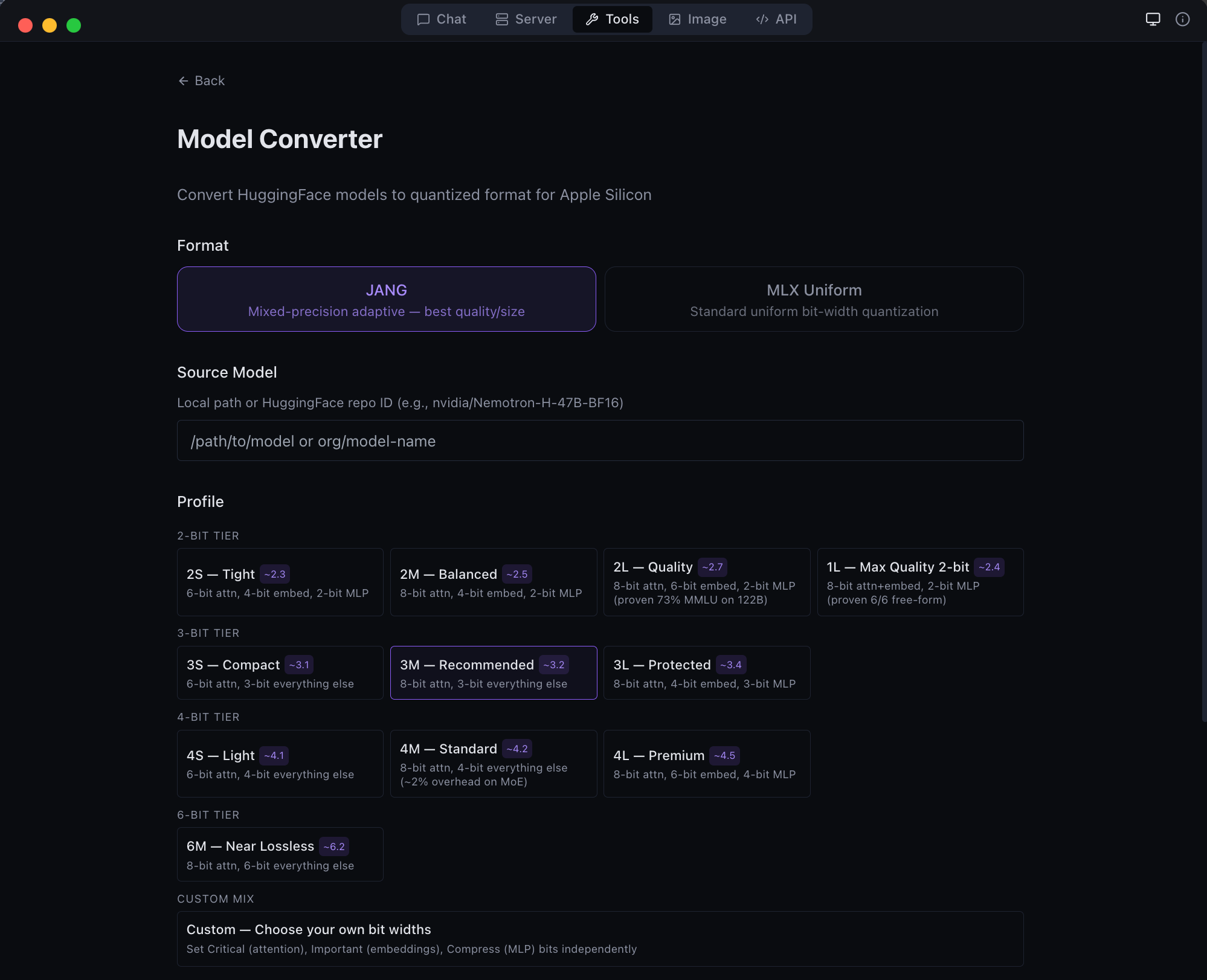 MLX Studio HuggingFace model browser