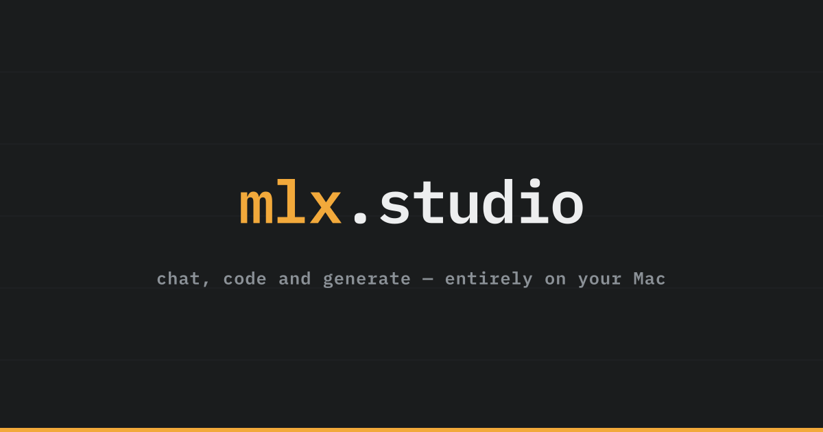 Search Mlx Sign Download MLX Studio — Free AI Chat & Coding App for Mac